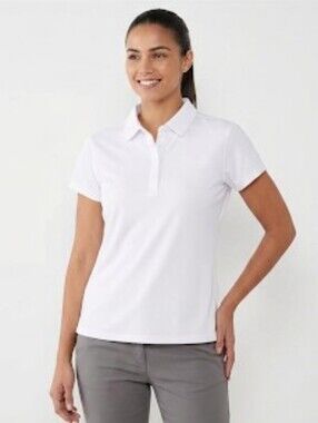 Columbia White Short Sleeve Polo Shirt Performance Activewear Top Sz 2X